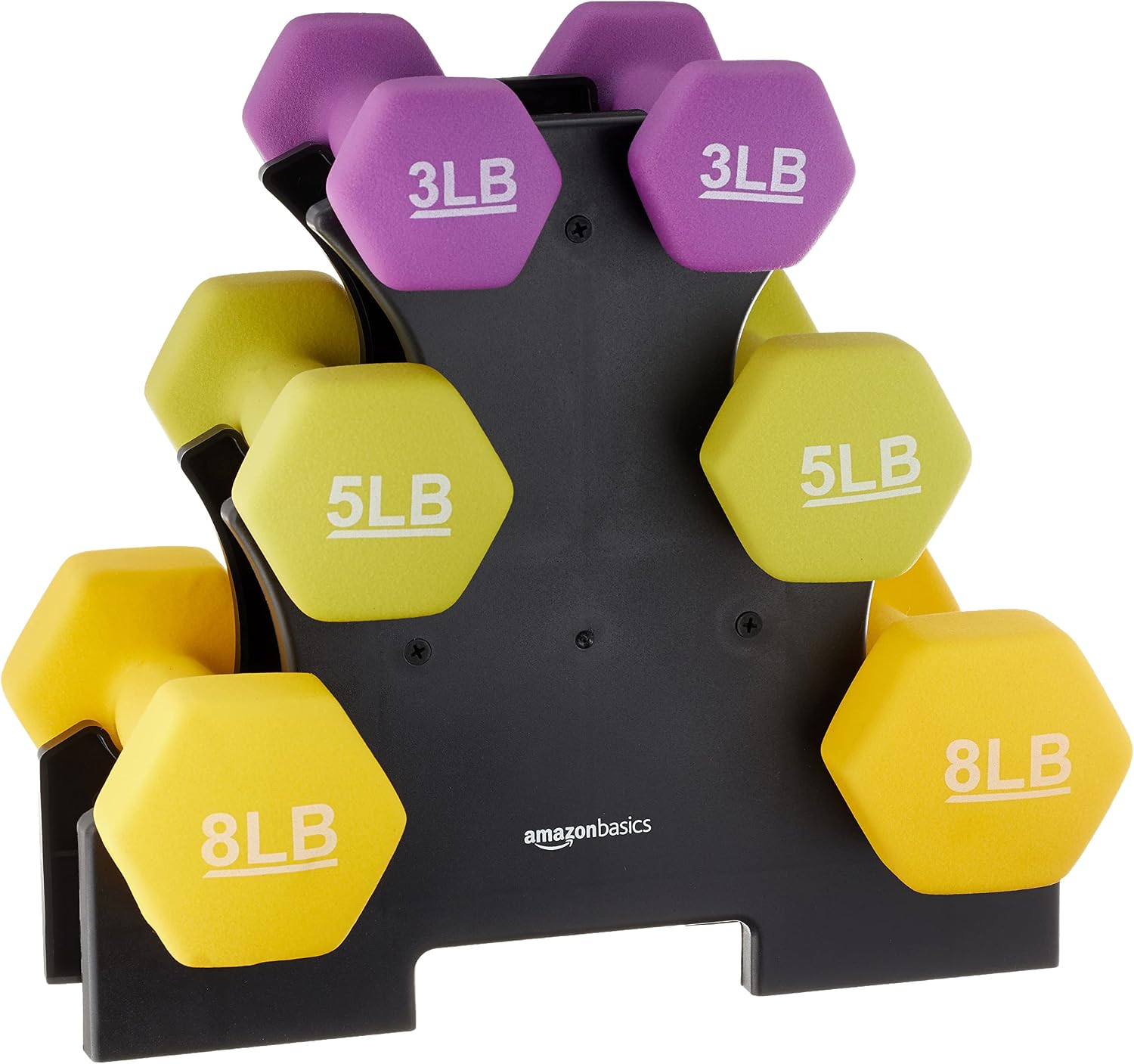 Amazon Basics Rubber Hex Dumbbell