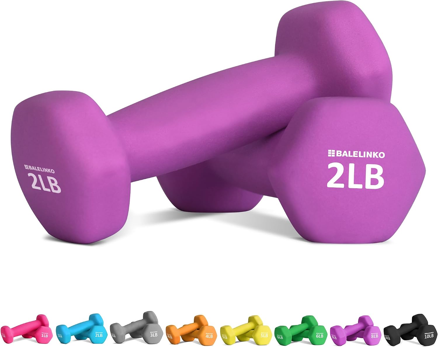 Balelinko Home Gym Equipment Workouts Strength Training Weight Loss Pilates Yoga Dumbbell Set, Weights for Women, Men, Seniors and Youth