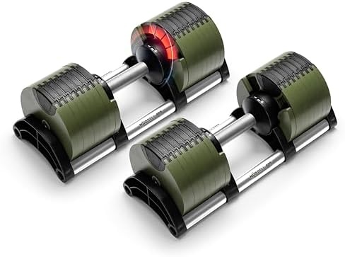 Nuobell 580 Adjustable Dumbbells, 5-80 lb, Set of 2 Free Weights