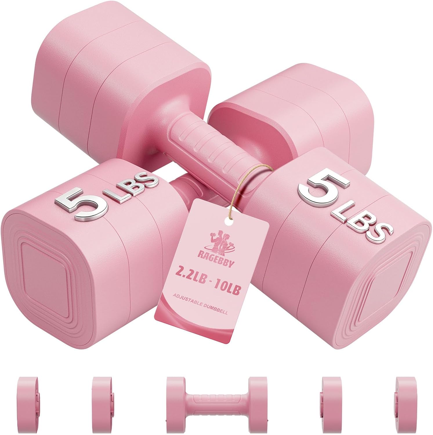 Ragebby Adjustable Dumbbell Set of 2