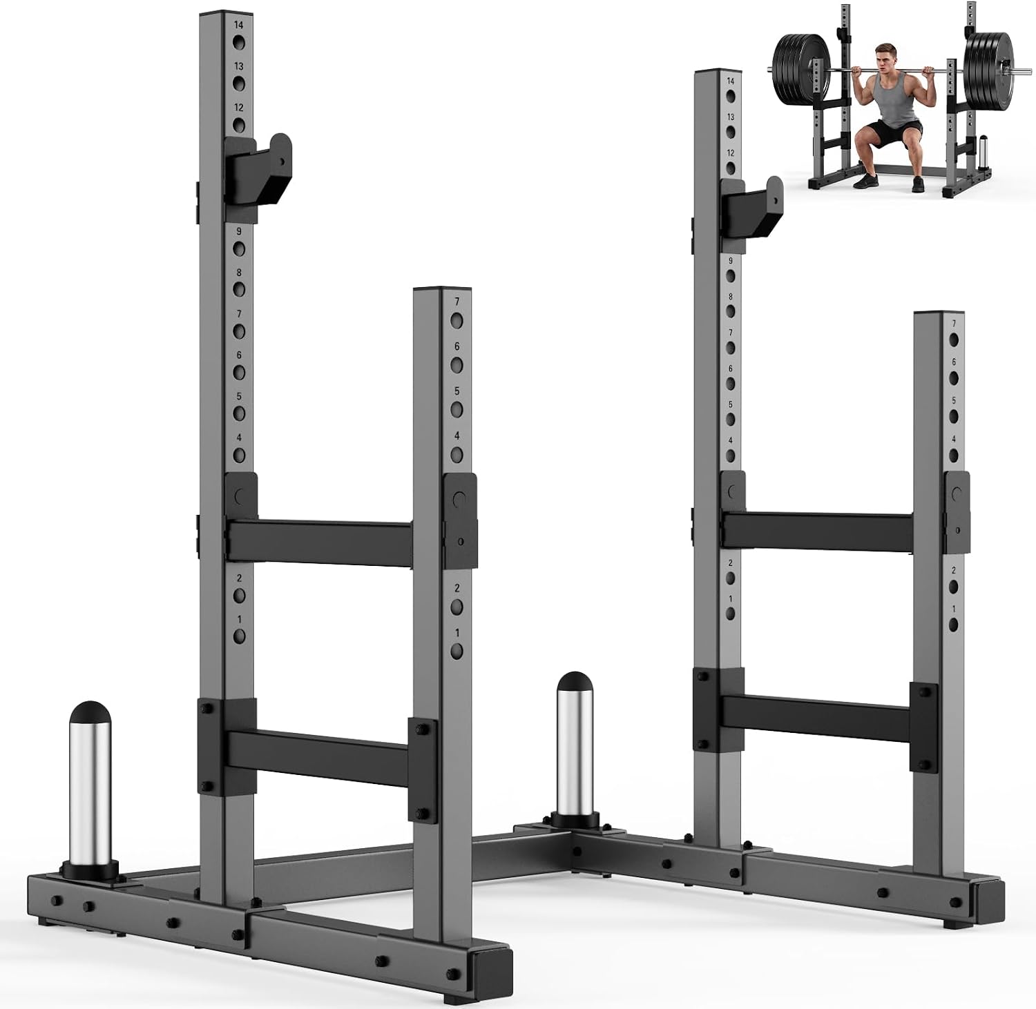 PASYOU Adjustable Squat Power Rack for Home Gym