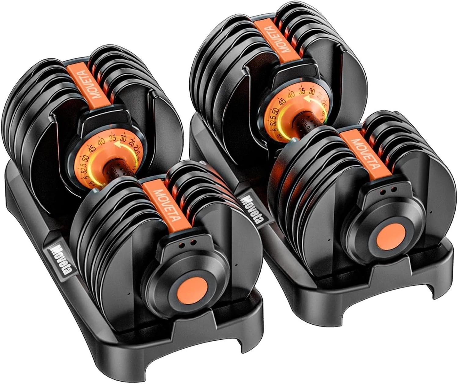Adjustable Dumbbells Set of 2，Free Weights Dumbbells Set